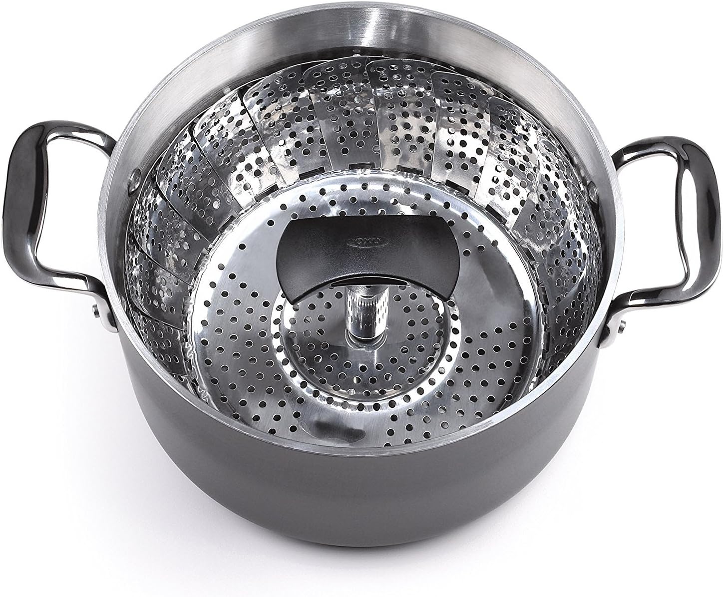 OXO Stainless Steel Good Grips Steamer with Extendable Handle, 7": Vegetable Steamer: Home & Kitchen