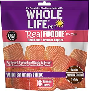 Whole Life Pet RealFoodie USA Sourced and Produced Freeze Dried Whole Boneless, Skinless Wild Tuna Fillet Treat or Meal Mixer for Cats