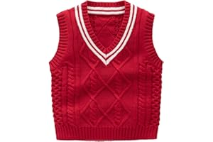 Vivobiniya Toddler boy Knit Vest V-Neck Cardigan Kids Autumn Clothes 6m-3Y