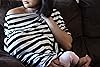 Image 2 - Itzy Ritzy 4-in-1 Nursing Cover, Car Seat Cover, Shopping Cart Cover and Infinity Scarf – Breathable, Multi-Use Mom Boss Breastfeeding Cover, Car Seat Canopy, Cart Cover & Scarf, Black & White Stripe