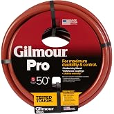 Gilmour Pro Commercial 3/4" x 50' Heavy Duty Water Hose, Durable and Kink Resistant 50 ft Garden Hose