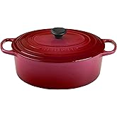 Le Creuset Enameled Cast Iron Signature Oval Dutch Oven, 9.5 qt., Cerise
