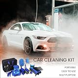 Bemece 29 Piece Car Detailing Kit Blue with Brushes Vents Wheels Interior view 7