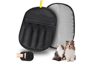 2Pcs Pet Hair Removal Glove,Double Side Cat Dog Grooming Glove, Reusable Electrostatic Pet Hair Remover Brush for Couch, Carp