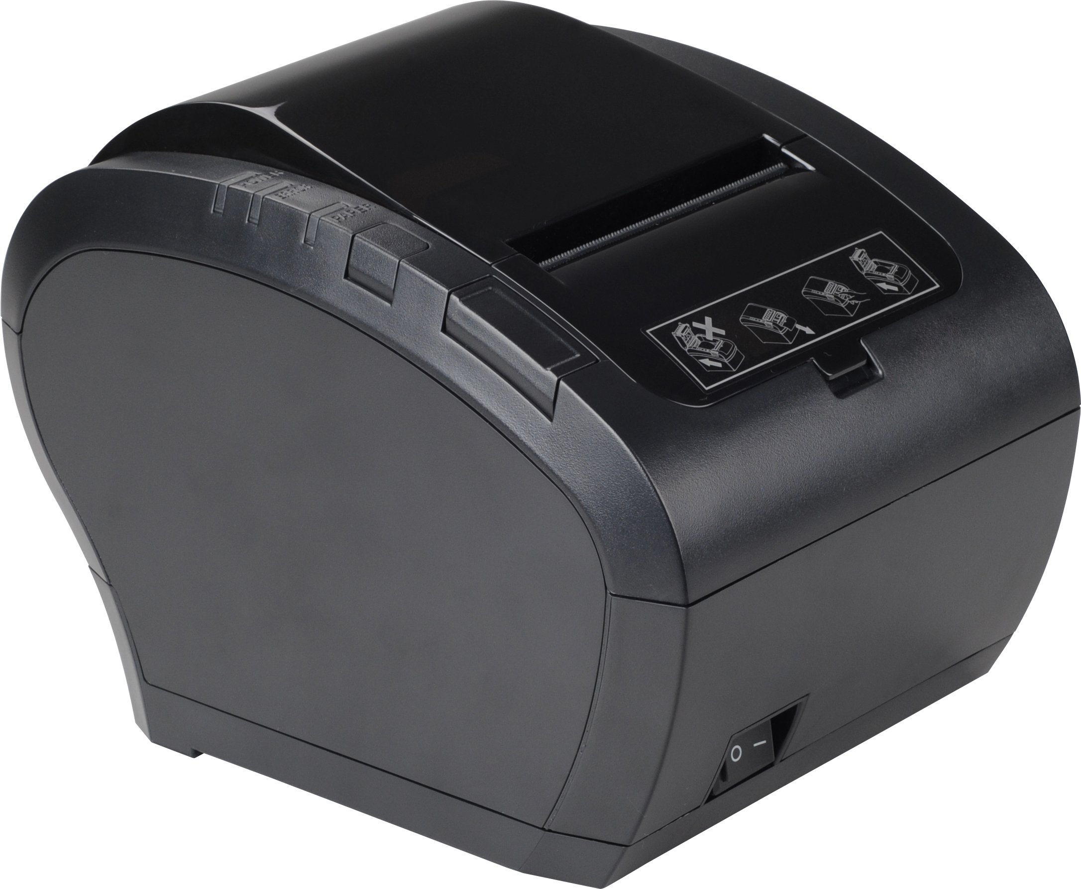 Photo 1 of MUNBYN WiFi POS Receipt Printer, 80mm Thermal Receipt Printer with USB/LAN/RS232 Port,Compatible with Android/Windows/iOS, Retailer and Restaurant Kitchen Use, Wall Mount, Black