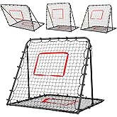 Soccer Rebounder Net, 3 in 1 Double Sided Bounce RebounderNet, Basketball Rebounder, with Adjustable Angle Holes, Suitable for Shooting, Passing, and Ball Control Training for Garden & Indoor Use