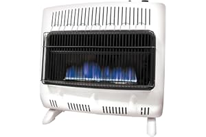Mr. Heater MHVFDF30BFT 30,000 BTU Vent Free Blue Flame Dual Fuel Natural Gas and Propane Heater For Cold Rooms, Additions, Sun Rooms & Cabins - White