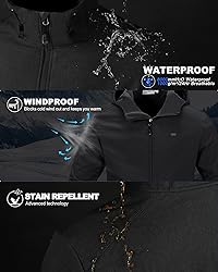 33,000ft Men's Hooded Softshell Jacket Waterproof