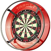 Target Darts Corona Vision Dartboard Lighting System, Black Frame | White LED Dart Board Surround Ring Light with Magnetic Feet | Shadow Eliminating Dartboard Light | Professional Darts Accessories