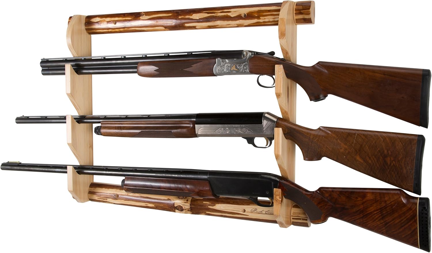 Rush Creek Creations 37-0099 Rustic Gun Wall Rack : Gun Cabinets : Sports & Outdoors