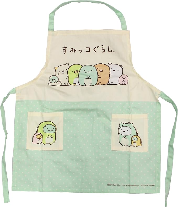 Amazon.co.jp： すみっコぐらし エプロン 女の子 キッズ 綿100% 子供 エプロン すみっコぐらし-01520-17 110cm