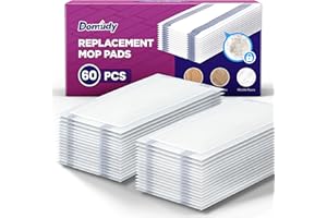 DOMUDY 4-Layer Super Absorbent Pad Refills for Swiffer Wet Jet Mop, Heavy Duty & No-Shedding Mopping Pads Refill, Disposable Streak-Free Cleaning for All Sealed Floors, 60 Pack