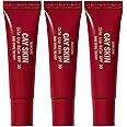 Cay Skin Isle Lip Balm SPF 30 – High Shine, Hydrating, Non-Sticky Lip Gloss in Vanilla Brown Sugar Flavor – Formulated with Natural Ingredients for All Skin Tones – 3-Pack, Bad Gyal Berry