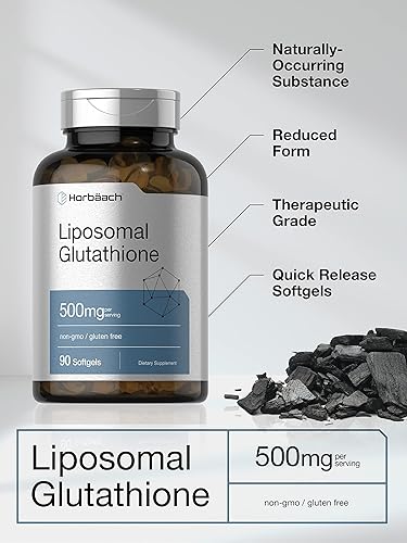 Horbäach Liposomal Glutathione 500mg | 90 Softgels | Reduced Form | Non-GMO  & Gluten Free Supplement in Saudi Arabia