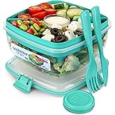Sistema Klip It Salad to Go Containers with Color Accented Clips (Colors of the kit may vary), Clear