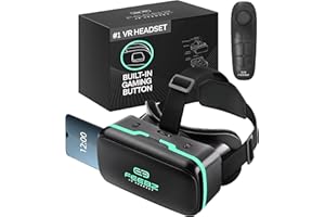 FEEBZ 3D VR Headset for Kids 2.0 + Android Remote - for iPhone & Android Phones | with 3D VR Videos & Apps Links | Virtual Reality Goggles Set for Beginners