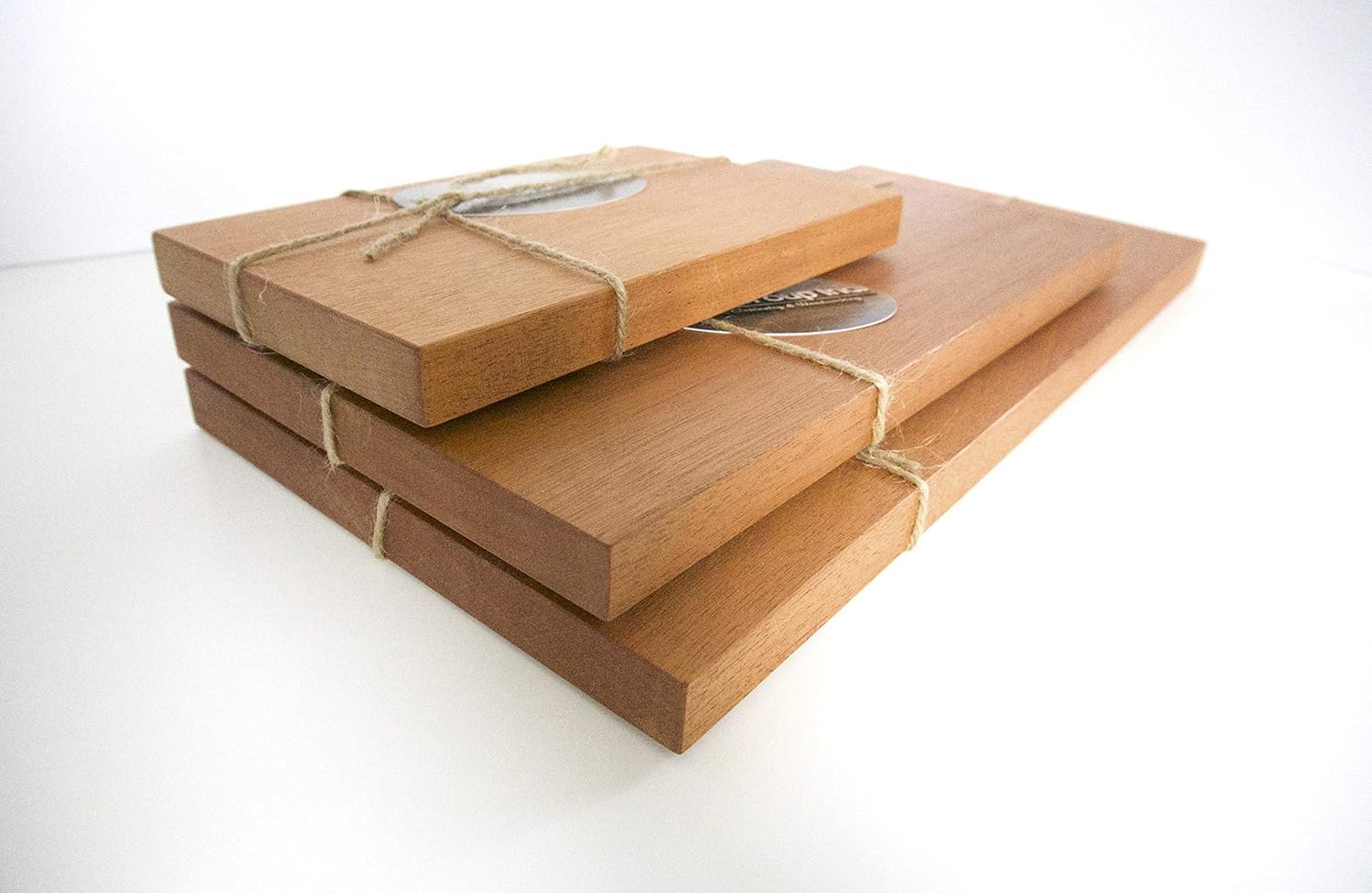 Mahogany Solid Wood Cutting Boards Set of 3. Premium