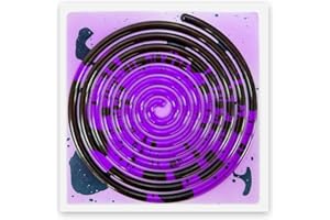Onyoloy Textured Sensory Liquid Tile - Set of 1 Square Lava Tile, Sensory Mat for Ages 3 to Adult, Measures 12" x 12", Textured Sensory Lava Mat, Purple Black.