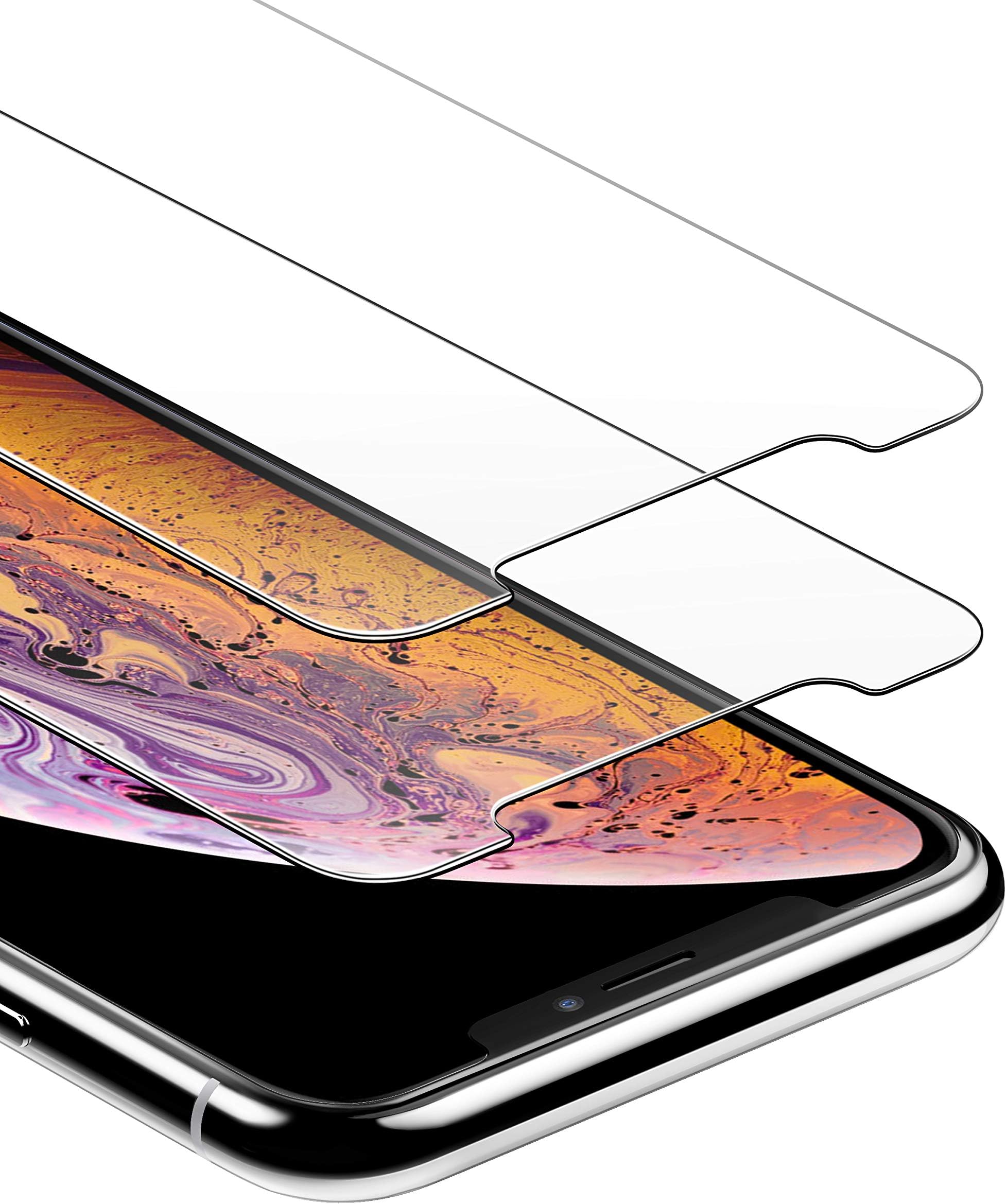 Anker Double Defence Technology Tempered Glass Screen Protector with Alignment Frame for Apple iPhone X - Pack of 2