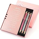 Spakon 5 Pcs Christian Gifts for Women Christian Easter Gifts Prayer Journal Religious for Women God Notebook Pen with Gift Box Scripture Notepad for Church Sunday School Favors(Pink, Bible)