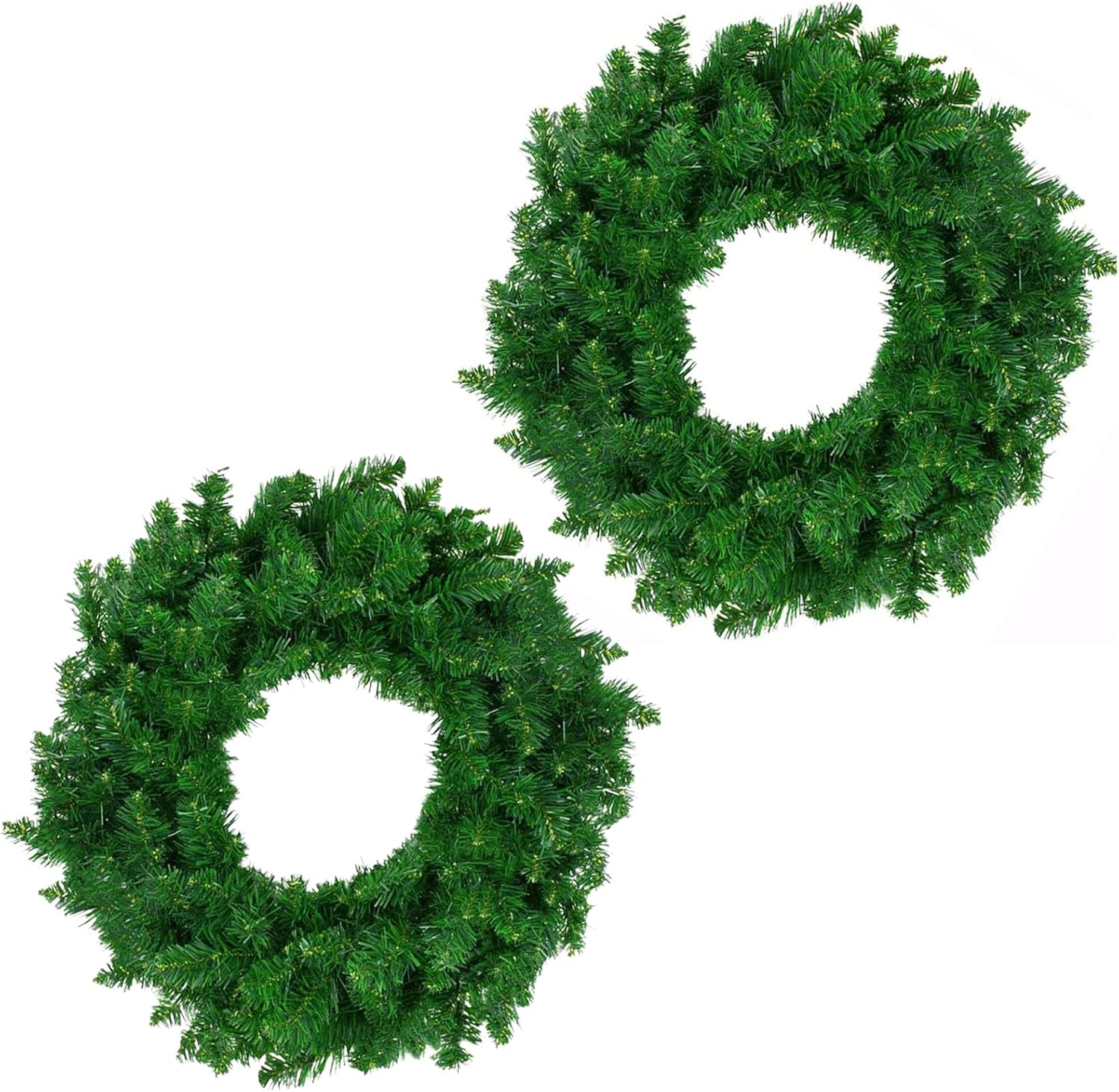 Wreaths, Garlands & Swags - 12IN Artificial Christmas Wreath, Wreaths for Christmas Decorations, Canadian Pine Christmas Wreath for Front Door Outside,Christmas Party Decor Christmas Collection (12 inch, 2 Pack)