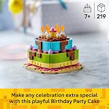 LEGO Birthday Party Cake Toy 40815 Create Candles Flowers Customisable Decor view 3