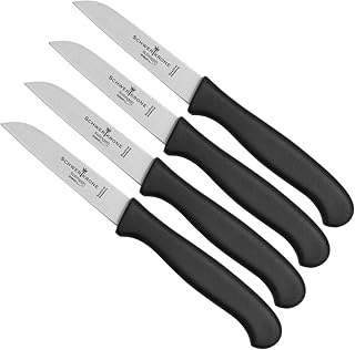 Schwertkrone Küchenmesser, 4er Set Schälmesser Gemüsemesser 7,5 cm Klingenlänge, Solinger Qualität