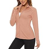 TACVASEN Women's Workout Jackets Lightweight Athletic Jacket Zip Up UPF 50+ UV Protection Long Sleeve Sun Shirt
