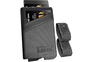 Fidelo Minimalist Wallet for Men - RFID Blocking Wallet Credit Card Holder, Slim Wallet for Men and two Cash Band For Your Pop up Wallet