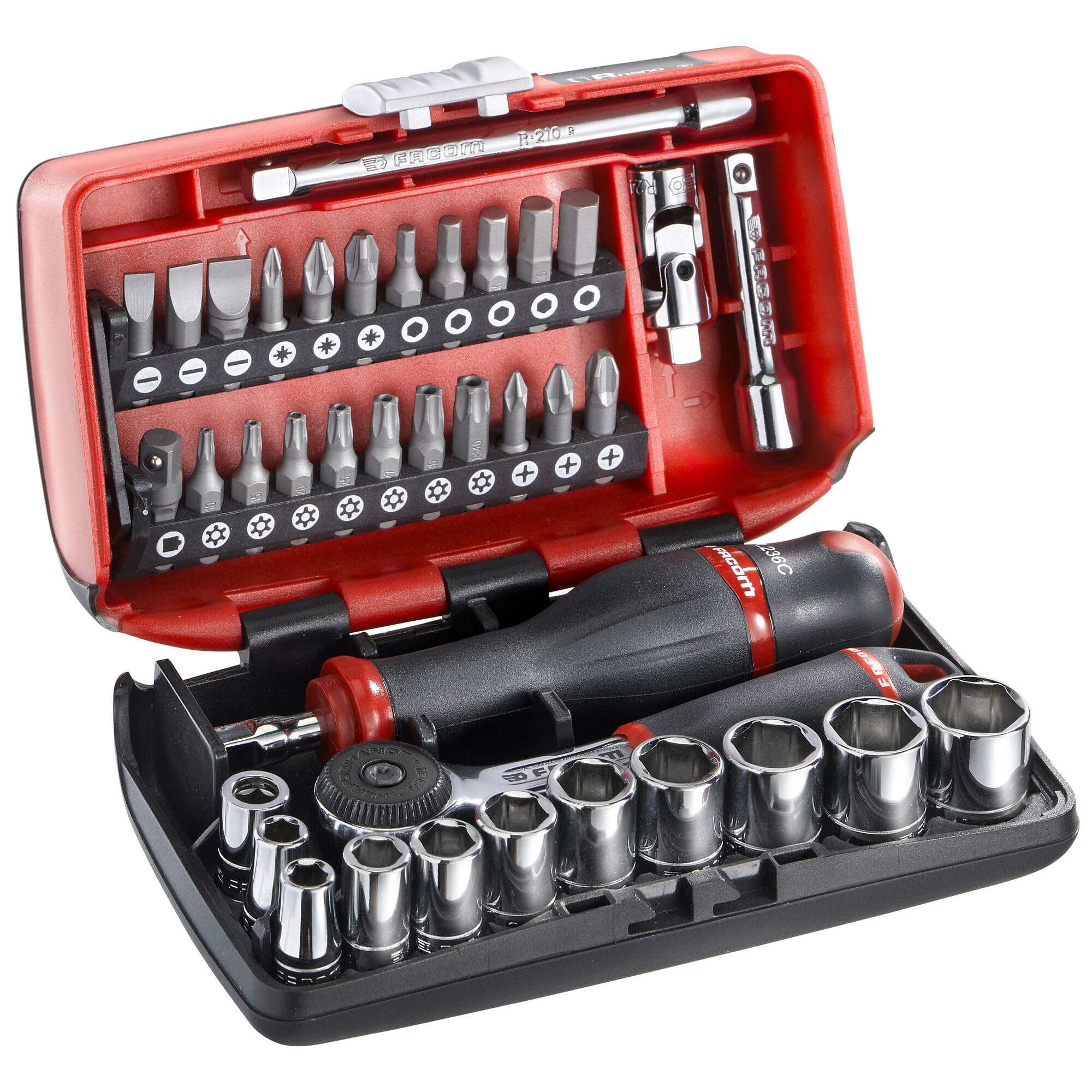 FACOM 1/4” Socket Set, 38 pcs, Nano