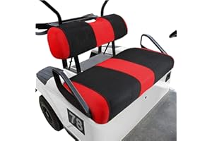 YUWEIDG0769 EZGO Golf Cart Front Seat Covers, Golf Cart Seat Cover Fit for EZGO TXT OEM Ordinary Seat Cushion, Washable Breathable Air Polyester Mesh Cloth, Cool in Summer and Warm in Winter