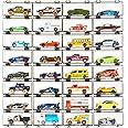 Saichotoy Hot Wheels Display Case: Stackable Toy Car Storage, Transparent Organizer for Matchbox & Hot Wheels 1/64 Scale Diecast Cars (32 Packs, Clear Case Only)