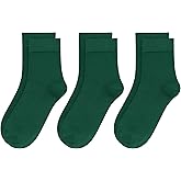 SIPCOLOR Womens Viscose Bamboo Crew Socks Thin Casual Ultra Soft Colorful Above Ankle Socks Breathable Comfortable 3/6 Pairs