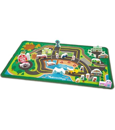 Tapis D’activités PAW Patrol La Pat’ Patrouille – Grande Vallée – 21 Figurines En Bois – Jeu D’imitation Pour Enfant 3-5 Ans