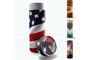 COMMEMORATIVE CREMATION URNS American Flag Men's Scattering Tubes for Human Ashes TSA Approved Scattering Urn and Eco-Friendly Biodegradable Urns for Human Ashes & Biodegradable Urn for Burial at Sea