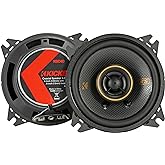 KICKER 51KSC404 KS-Series 4" Coaxial Speakers with .5" tweeters, 4-Ohm, Pair