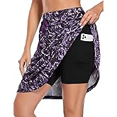 BLEVONH Women's Golf Skirt 20" Knee Length Skorts Skirts Drawstring Waist Tennis Skirts with Pockets