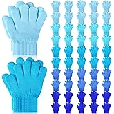 Handepo 50 Pairs Kids Winter Gloves Bulk Stretchy Full Finger Knitted Gloves Winter Warm for Boys Girls