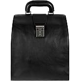 Time Resistance Leather Backpack for Men and Women - Business Rucksack Laptop Bag (Black)