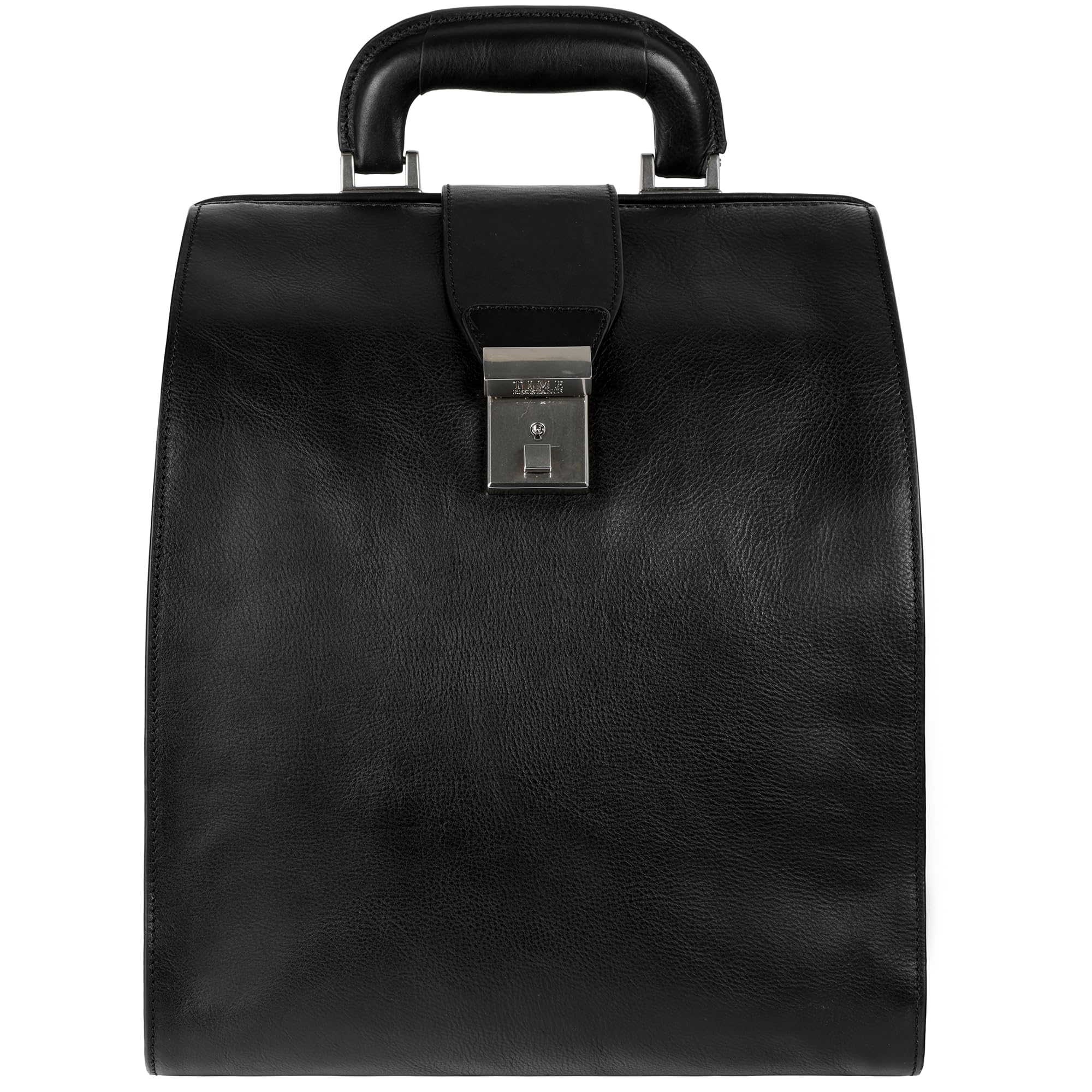 Time Resistance Leather Backpack - Classic Design Business Backpack for Laptop up to 15” - Stylish City Rucksack for Men and Women - Unisex Travel Carry On Bag (Black)