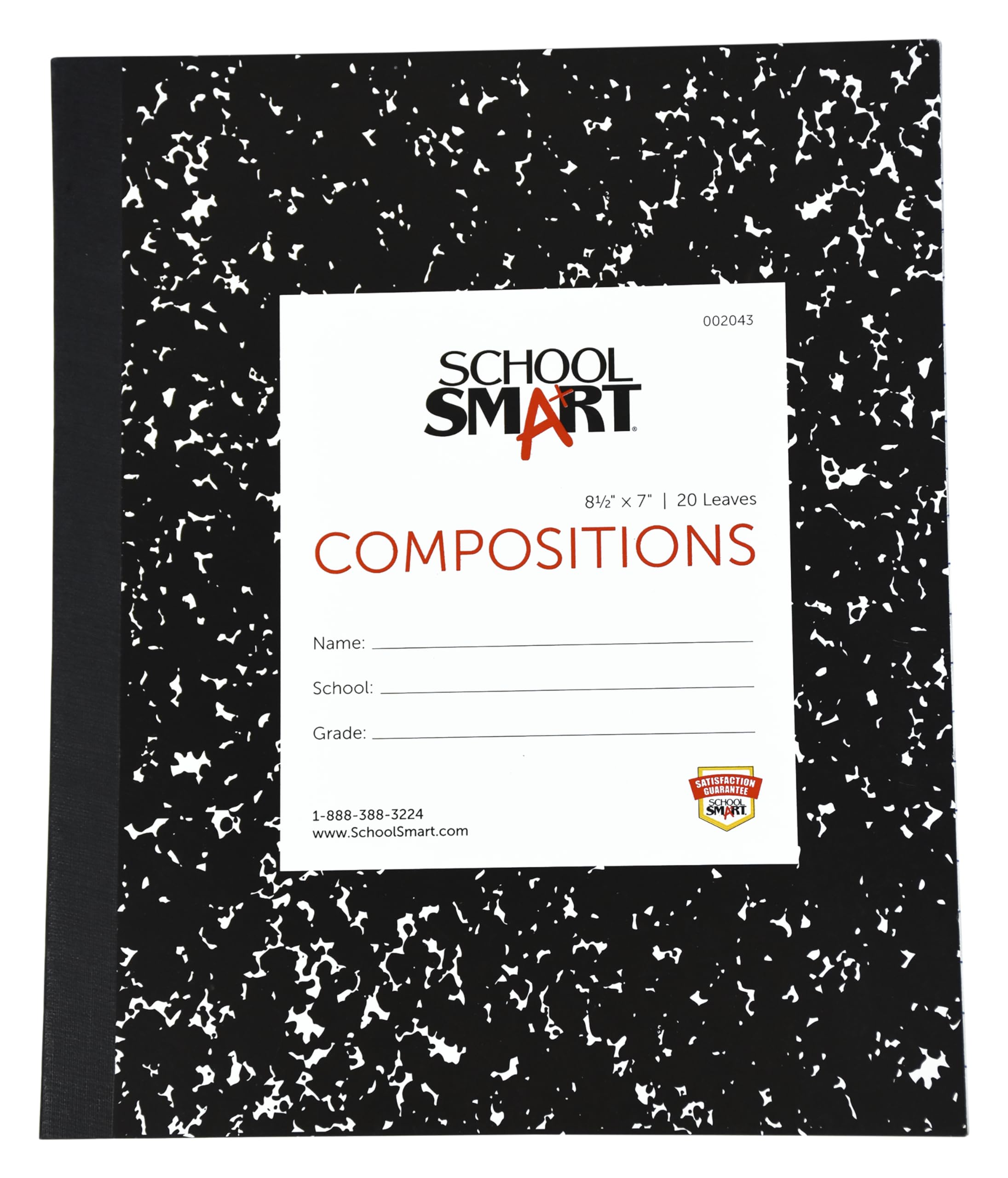Photo 1 of School Smart Flexible Cover Ruled Composition Book, 8-1/2 x 7 Inches, 40 Pages