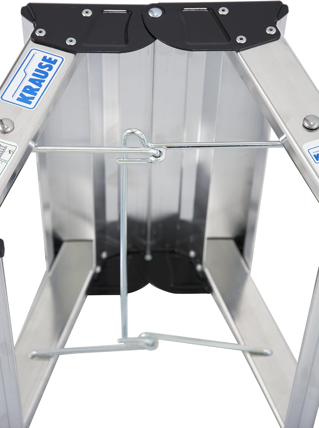 Krause 130068 Folding Steps 2 x 3 Steps Aluminium with Roll-Stop, Silver, 2 x 3 Stufen - Image 3