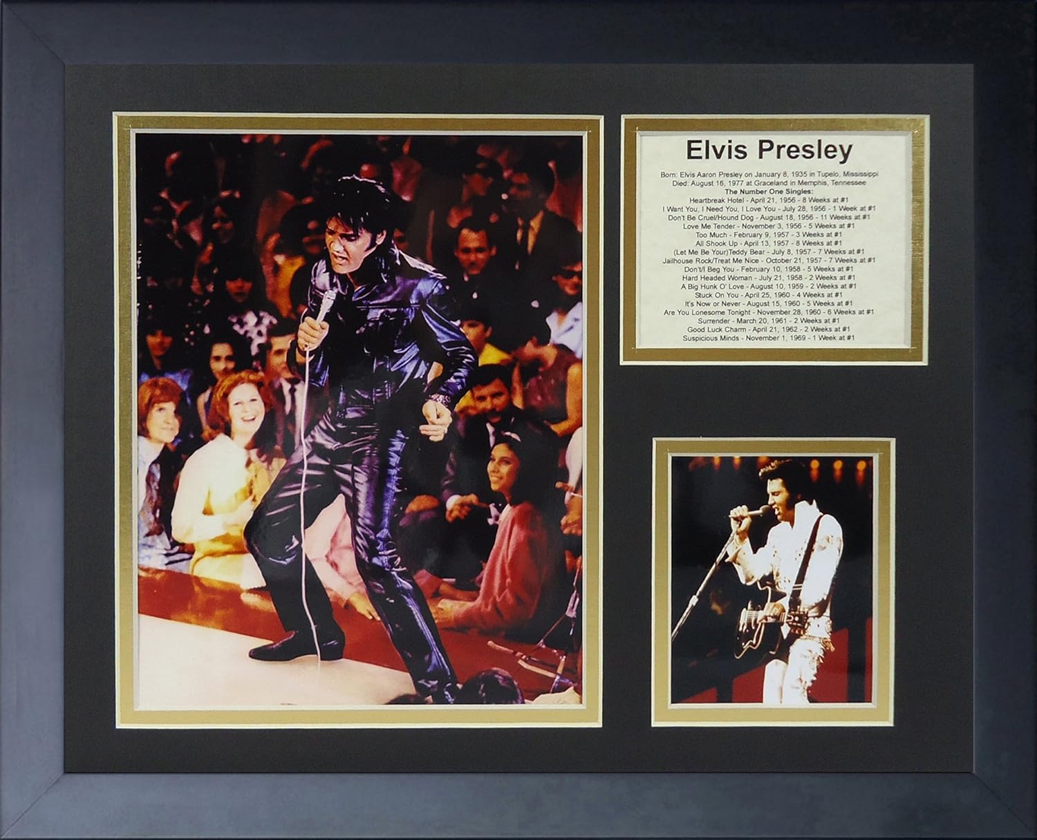 Photographs - Legends Never Die Elvis Presley In Concert Framed Photo Collage, 11x14-Inch ,Black