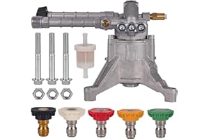 youjupazi 7/8" Shaft Vertical Pressure Washer Pump 2600-3000 PSI @2.5 GPM OEM & Power Washer Pump For Troy Bilt SRMW22G26-EZ Craftsman AR Front Inlet/Outlet