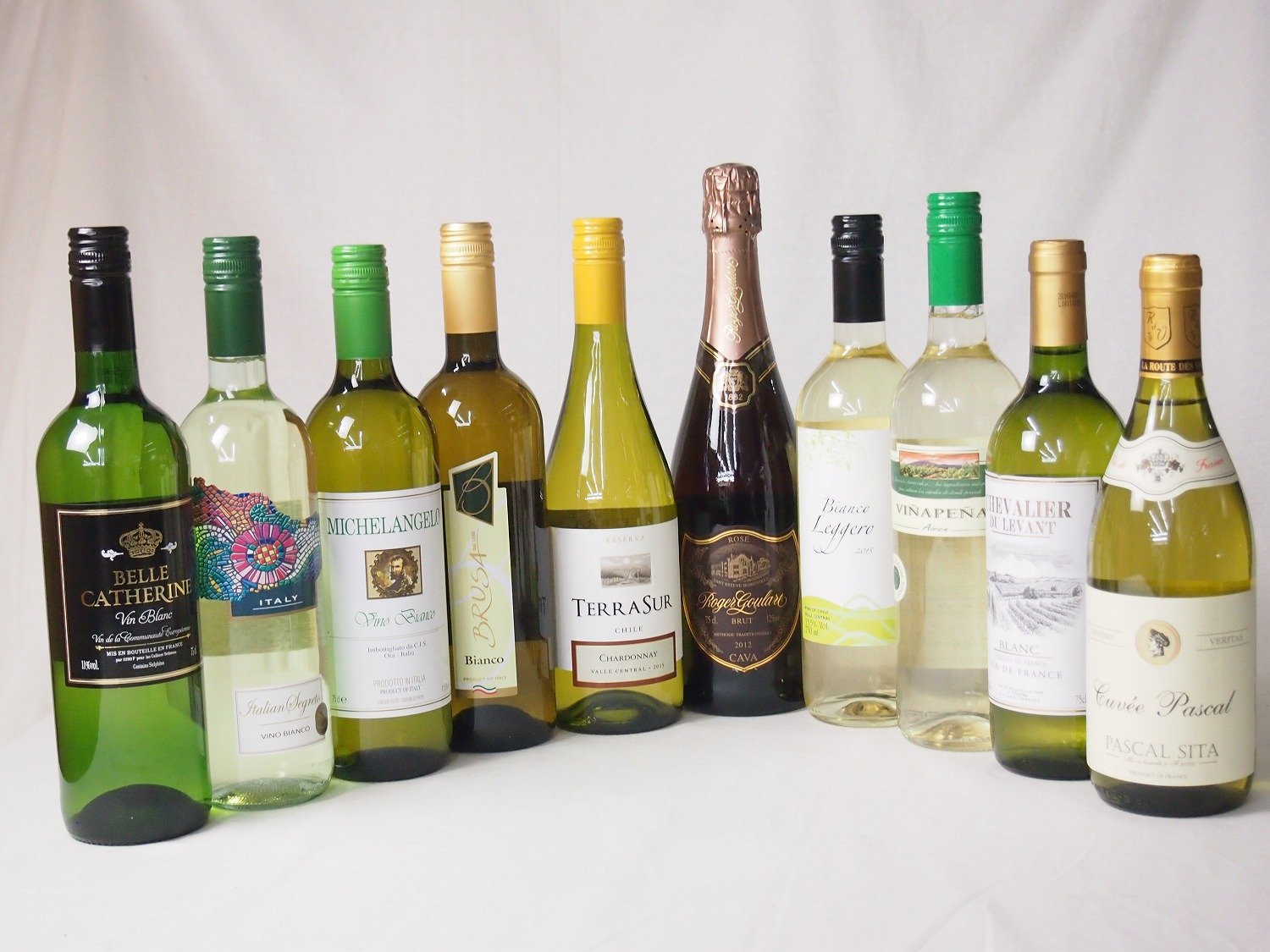 B01n4mzrqr 世界のワイン豪華白9本セットとロジャーグラート スペイン イタリア フランス チリ シャンパンスパークリングワイン 超高品質で人気の