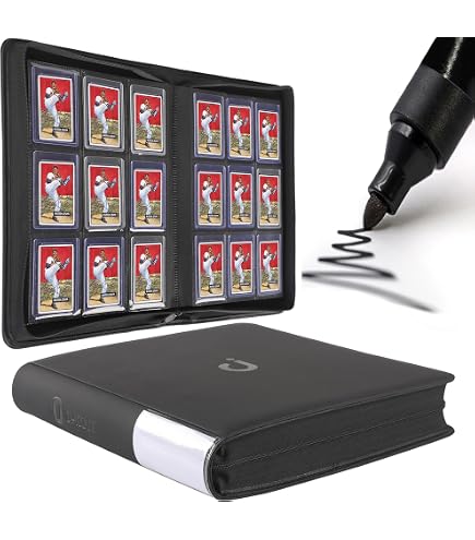 Top Loader Binder Holds 288 Cards - Includes 18 Top Loaders & 100 Sleeves, Zipper, Blue