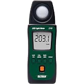 Extech LT40 White LED Light Meter, Lux and Foot Candle, 4000 Count | White LED and standard lighting, to 400000 lux (40000 Fc), 4000-count, MIN/MAX/avg, auto power off, 2 AAA