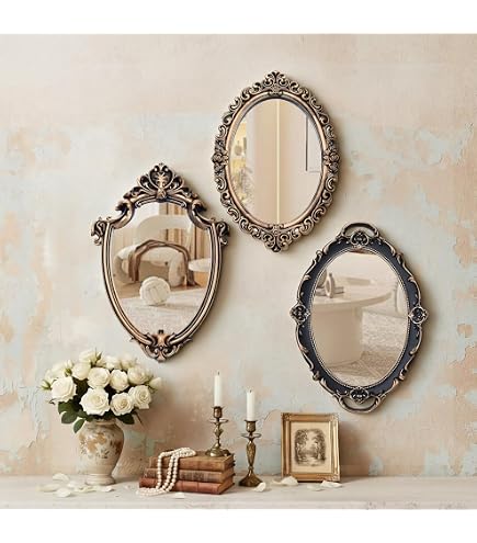 Amazon.com: BrightRow 5 Pcs Vintage Gold Mirror Luxury Set Small