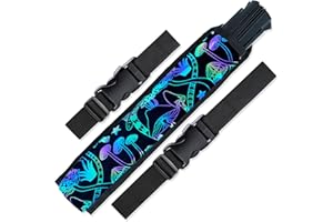 SoJourner Bags Rave Fan Holster - Rave Fan Holder - Rave Festival Accessories | Hand Fan Holder & thigh holster for Rave Essentials Shroom - Reflective