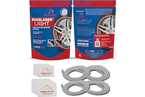 Rimblades Gray Rim Protectors for Alloy Wheels Light - Fits Up to 22" X 4 Rims | Easy DIY Exterior Car Accessories | Protects Against Curb Rash